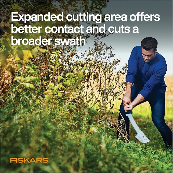 Fiskars Machete Knife, Machete For Cutting Trees, Heavy Duty, 18-Inch Bushcraft Axe Branch Cutter with Rust-Resistant and Low-Friction Blade Coating and Nylon Sheath