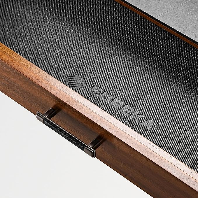 EUREKA ERGONOMIC Electric Standing Desk with Dual Drawers,Rock Slab-Black