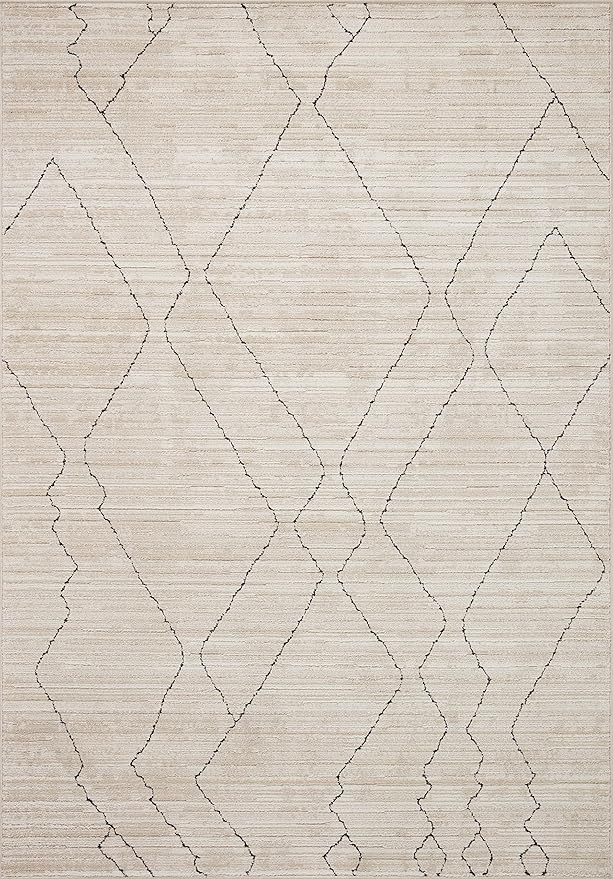 Loloi Darby Collection DAR-03 Sand/Charcoal 2'-7" x 10'-0" Runner Rug