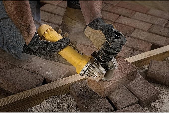 DEWALT Angle Grinder, 4.5 Inch, 11 Amp, 11,000 rpm, With Paddle Switch, Ergonomic Compact Design Grinder Tool (DWE402)