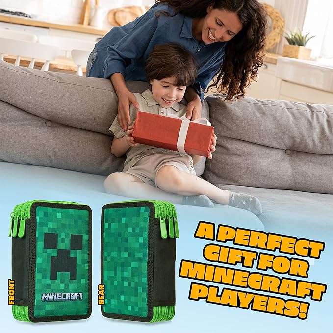 Minecraft Kids Pencil Case Stationery Pens Colored Pencils Notebook School Supplies Gamer Gifts for Boys