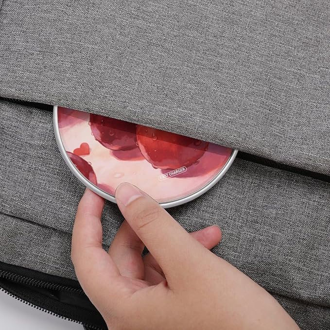 Cherries and Hearts Wireless Charger Aluminum Alloy Frame 10W Fast Charging Pad with Indicator Light 6mm Thin &amp Portable Wireless Charging Pad for Travel Home Office Desk