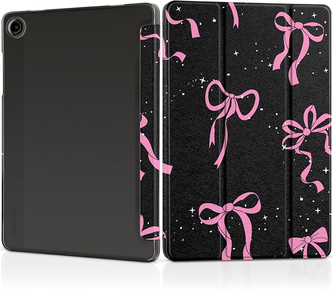 Case for Samsung Galaxy Tab A11 Plus A11+ 11 inch (2025/2026) &amp Tab A9 Plus A9+ 11 inch (2024/2023) Slim Smart Stand Cover with Translucent Hard Back Auto Wake/Sleep - Bear with Bows