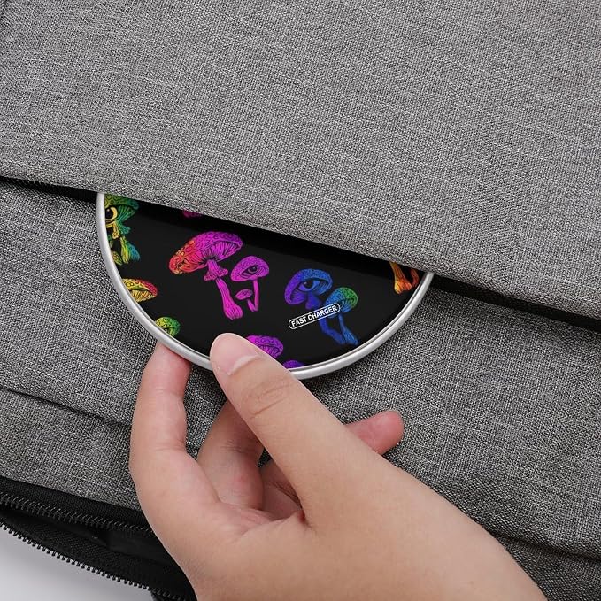 Magic Mushrooms Wireless Charger SlimWireless Charging Pad Anti-Slip Charger Mat for Men Women