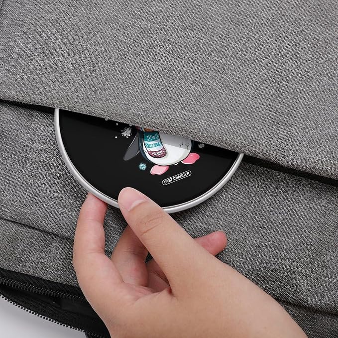 Cute Penguins Wireless Charger SlimWireless Charging Pad Anti-Slip Charger Mat for Men Women