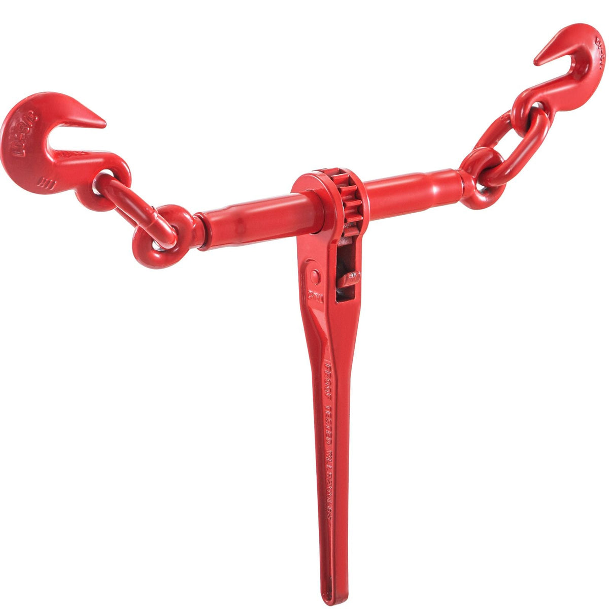 9215LBS 3/8\" – 1/2\" Ratchet Binders 9,215 LBS Secure Working Load, G70 Hooks and Adjustable Length, for Grade 70-80 Chains, Tie Down, Hauling, Towing, 4-Pack, Red
