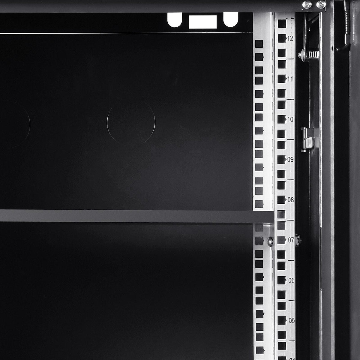 9U Wall-Mounted Server Network Cabinet, 15.5'' Depth, Secure Rack Enclosure, Supports up to 200 lbs, Features Lockable Glass Door and Side Panels, Ideal for IT and A/V Gear