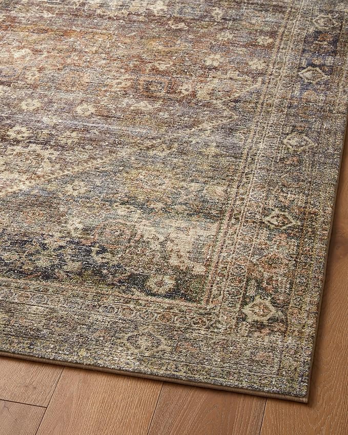 Loloi Amber Lewis Morgan Collection MOG-05 Spice/Lagoon 11'-6" x 14'-6" 38" Thick Area Rug feat. CloudPile Neutral, Room Décor, Vintage Inspired, Livingroom, Bedroom, Dining Area