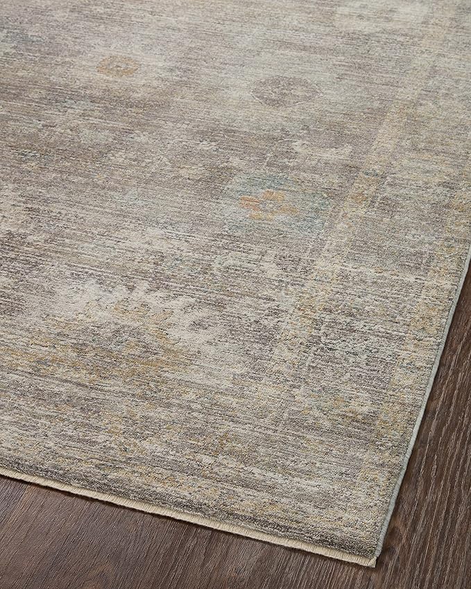 Loloi Magnolia Home by Joanna Gaines Millie Collection MIE-05 Stone/Natural 2'-7" x 14', .25" Pile Height, Runner Rug