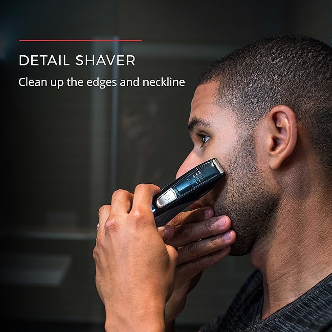 Remington Head to Toe Advanced Rechargeable Powered Body Groomer Kit, Beard Trimmer (10 Pieces), 6.3 Inch, Black
