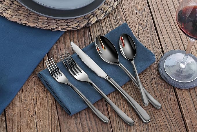 Artaste Rain II Forged 18/10 Stainless Steel Flatware 20-Piece Set