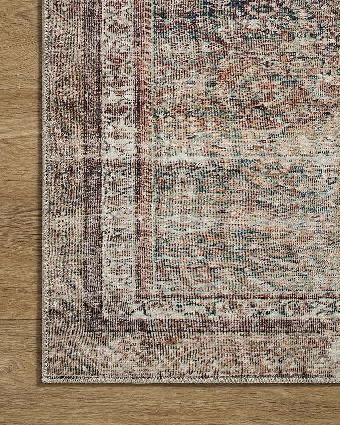 Loloi Chris Loves Julia Jules Collection JUL-09 Ink/Terracotta 2'-3" x 3'-9", .13" Pile Height, Accent Rug