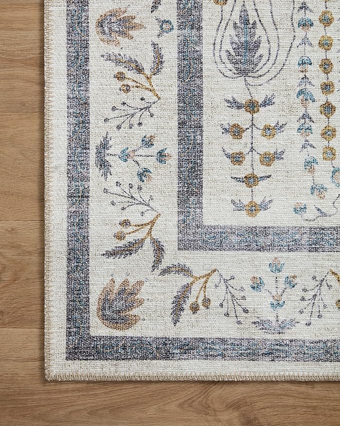 Loloi Rifle Paper Co. Maison Collection MAO-05 Wisteria Cream 2'-6" x 9'-6", .19" Pile Height, Runner Rug