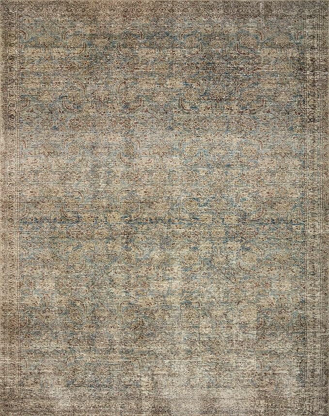 Loloi Amber Lewis Morgan Collection MOG-04 Sea/Sage 8'-3" x 11'-3" 38" Thick Area Rug feat. CloudPile, Neutral, Room Décor, Vintage Inspired, Livingroom, Bedroom, Dining Area