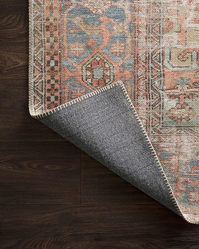 Loloi Loren Collection LQ-15 Terracotta/Sky 2'-3" x 3'-9" Accent Rug