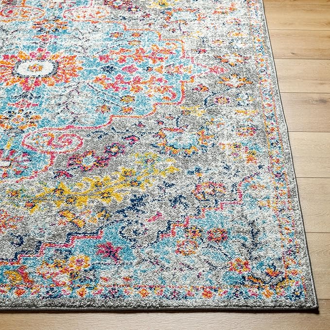 Livabliss Odelia Vintage Bohemian Runner Area Rug,2'7" x 7'3",Aqua
