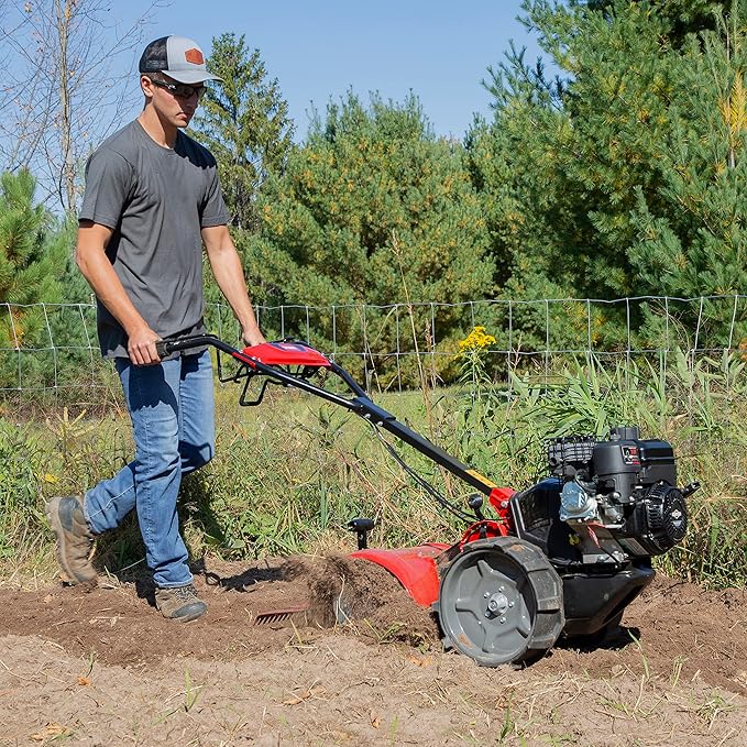 Toro Dual Direction Rear Tine Tiller, 127cc Briggs & Stratton 4-Cycle Engine, Airless Tires, Instant Reverse, Heavy Duty Stamped Steel Tines, Simple Shifting, Model: 58603