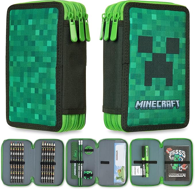 Minecraft Kids Pencil Case Stationery Pens Colored Pencils Notebook School Supplies Gamer Gifts for Boys