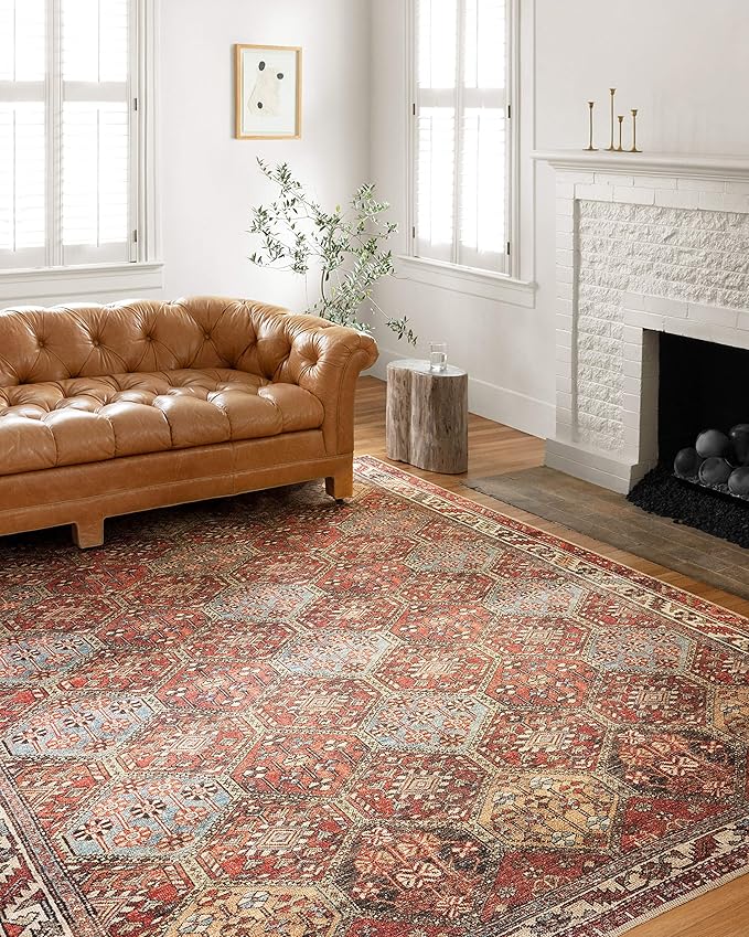 Loloi Loren Collection LQ-16 Spice/Multi 5'-0" x 7'-6" Area Rug