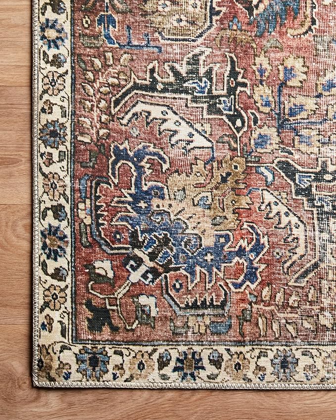 Loloi Chris Loves Julia Jules Collection JUL-01 Merlot/Multi 2'-6'' x 7'-6'', .13" Pile Height, Runner Rug