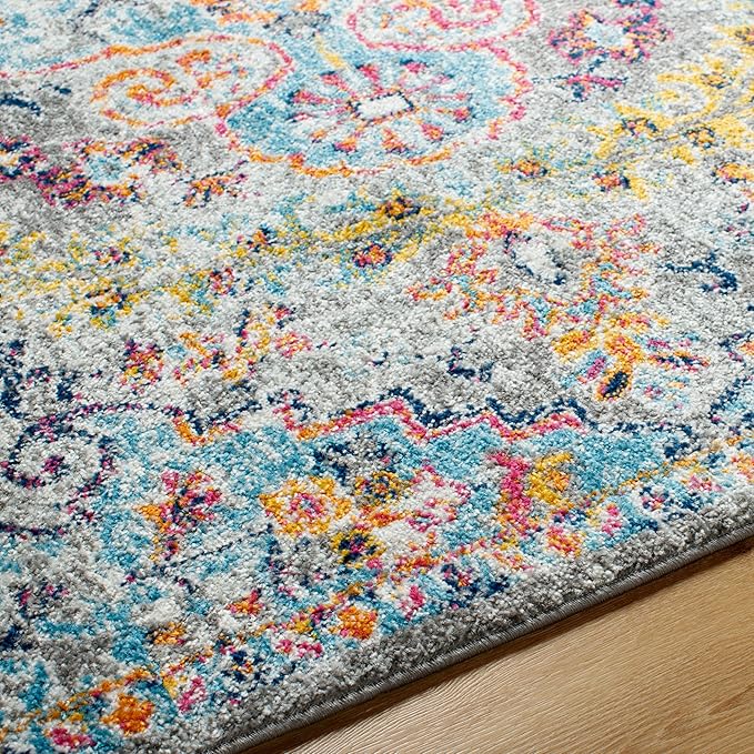 Livabliss Odelia Vintage Bohemian Runner Area Rug,2'7" x 7'3",Aqua