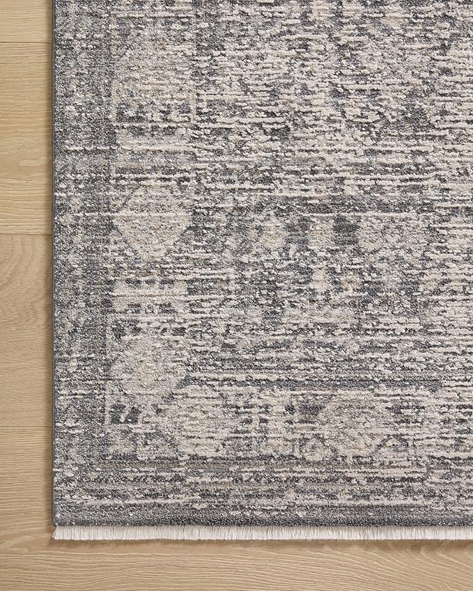 Loloi Amber Lewis Alie Collection ALE-03 Charcoal/Dove 9'-6'' x 13'-1'', .13'' Pile Height, Area Rug