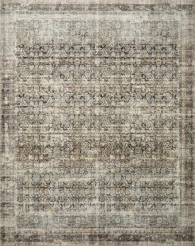 Loloi Amber Lewis Morgan Collection MOG-02 Navy/Sand 2'-3" x 9'-6" 38" Thick Runner Rug feat. CloudPile, Neutral, Room Décor, Vintage Inspired, Livingroom, Bedroom, Dining Area