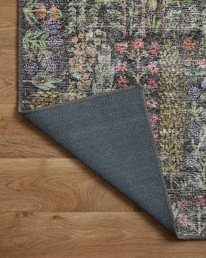 Loloi Rifle Paper Co. Maison Collection MAO-07 Charcoal 2'-0" x 5'-0", .19" Pile Height, Accent Rug