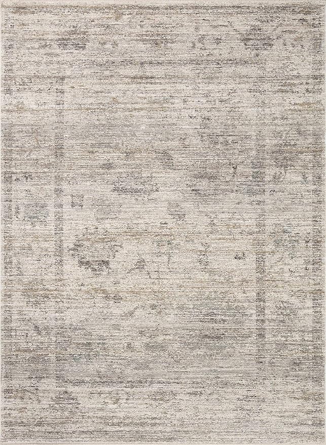 Loloi Magnolia Home by Joanna Gaines Millie Collection MIE-01 Silver/Dove 7'-10" x 10', .25" Pile Height, Area Rug