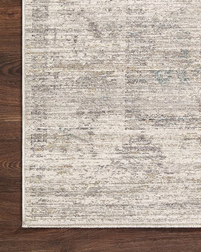 Loloi Magnolia Home by Joanna Gaines Millie Collection MIE-01 Silver/Dove 7'-10" x 10', .25" Pile Height, Area Rug
