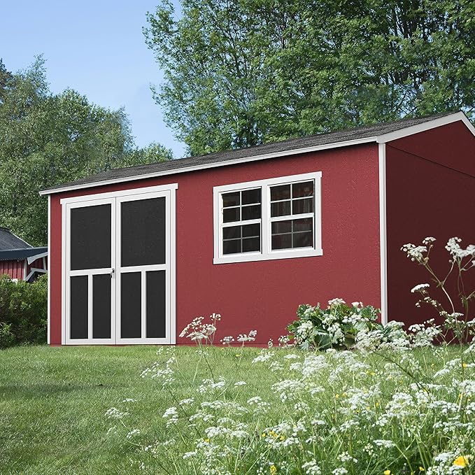 Handy Home Products Astoria 12x20 Do-It-Yourself Wooden Storage Shed with Floor Kit- Does not Include Paint or Roofing Shingles