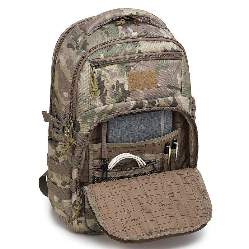 Wotony Military tactical backpack, backpack for men black small tactical assault bag (Cp, 18.5 inch)