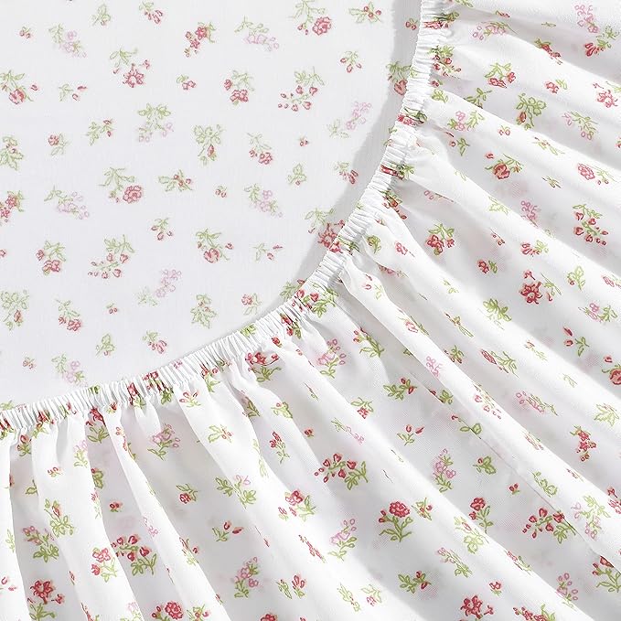 Laura Ashley Kids - Queen Sheet Set, Soft & Wrinkle-Resistant Toddler Bedding Set, Fun & Whimsical Bedroom Decor, Ideal Girl Room Essentials, Bed Sheets with Matching Pillowcases (Mae Pink)