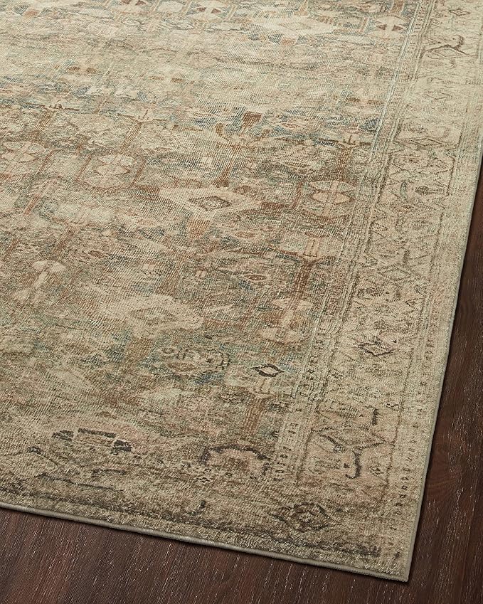 Loloi Margot Collection MAT-04 Antique/Sage 2'-6" x 7'-6" Runner Rug feat. CloudPile, No-Shed Easy Clean Large Patterned Area Rug for Living Room, Bedroom, Dining Area