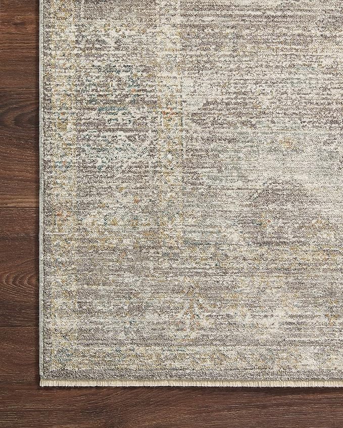 Loloi Magnolia Home by Joanna Gaines Millie Collection MIE-05 Stone/Natural 2'-7" x 10'-0", .25" Pile Height, Runner Rug
