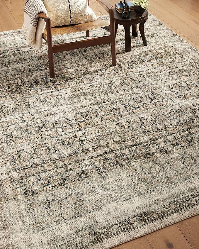 Loloi Amber Lewis Morgan Collection MOG-02 Navy/Sand 2'-3" x 7'-6" 38" Thick Runner Rug feat. CloudPile, Neutral, Room Décor, Vintage Inspired, Livingroom, Bedroom, Dining Area