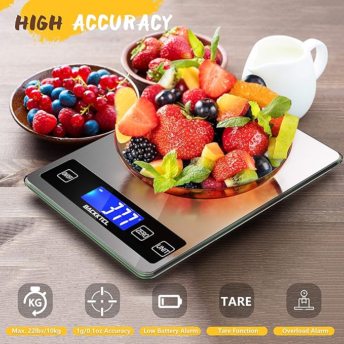 BACK KTCL''Cooking Master' 22lb Digital Kitchen Food Scale
