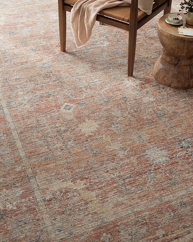 Loloi Magnolia Home by Joanna Gaines Millie Collection MIE-04 Sunset/Multi 7'-10" x 10', .25" Pile Height, Area Rug