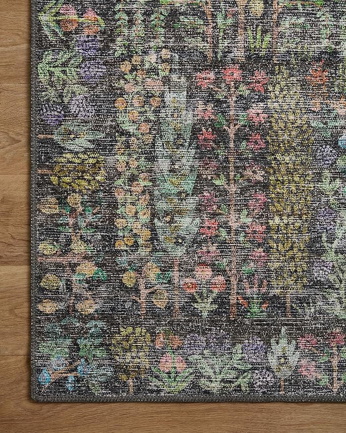 Loloi Rifle Paper Co. Maison Collection MAO-07 Charcoal 3'-9" x 5'-6", .19" Pile Height, Accent Rug