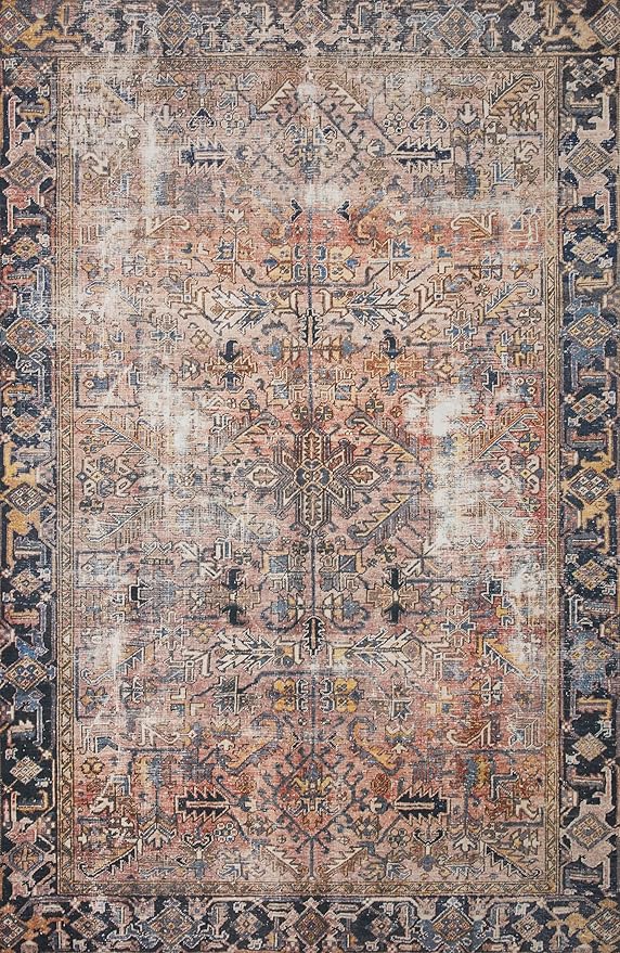 Loloi Chris Loves Julia Jules Collection JUL-02 Terracotta/Multi 2'-6'' x 7'-6'', .13" Pile Height, Runner Rug