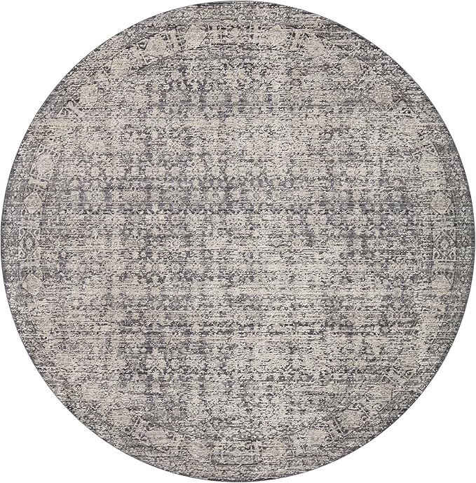 Loloi Amber Lewis Alie Collection ALE-03 Charcoal/Dove 9'-6'' x 13'-1'', .13'' Pile Height, Area Rug
