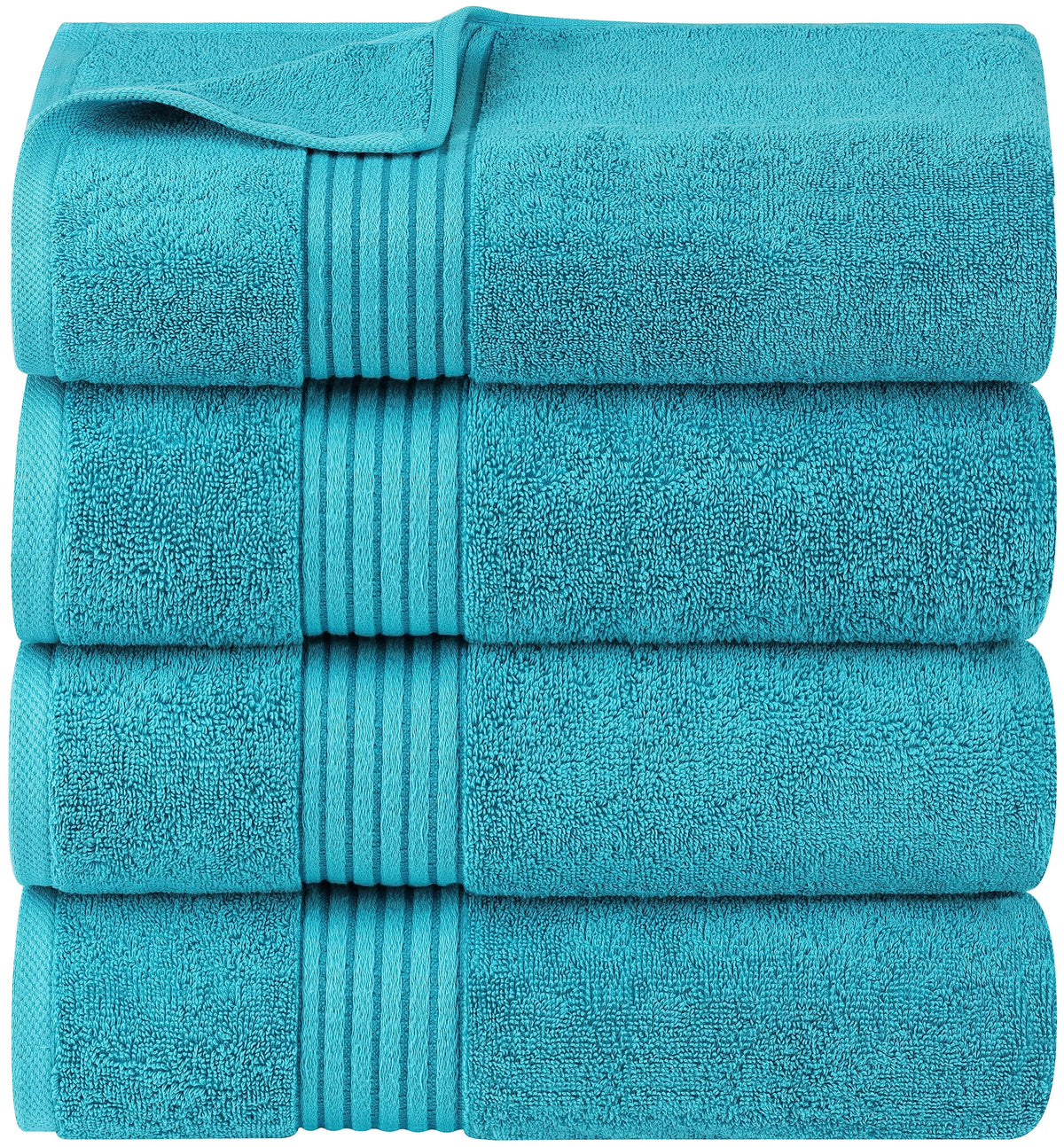 Utopia Towels Luxurious Bath Towels Set, 27x54 in, 4 Pack, Soft, Turquoise