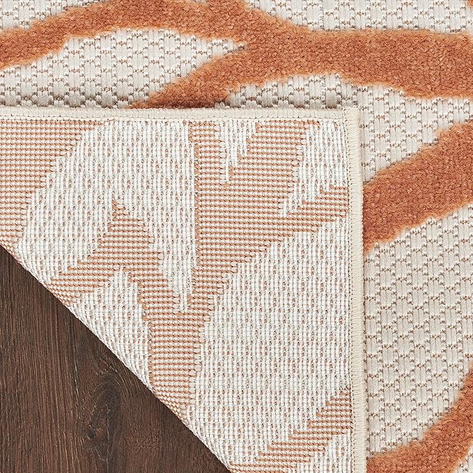 Nourison Home Aloha Indoor-Outdoor Ivory Multicolor 3'6" x 5'6" Area Rug, Easy Cleaning, Non Shedding, Bed Room, Living Room, Dining Room, Backyard, Deck, Patio (4x6)