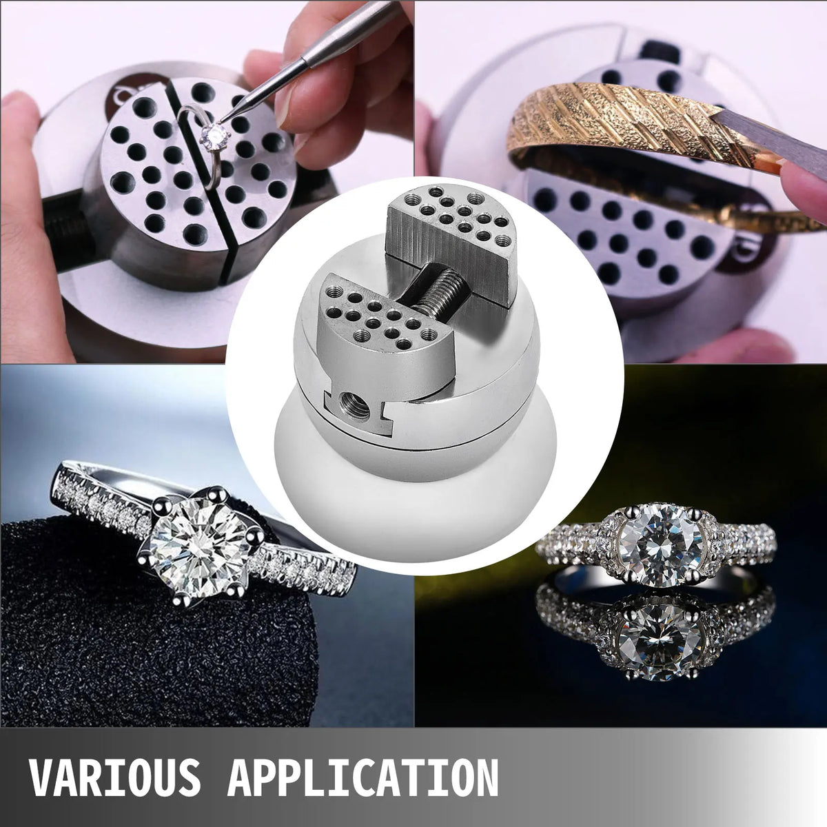 2Kg Mini Engraving Ball Vise Full Set 3inch Jewelry Equipment Diamond Stone Block Ring Adjustable Carving Setting Tools