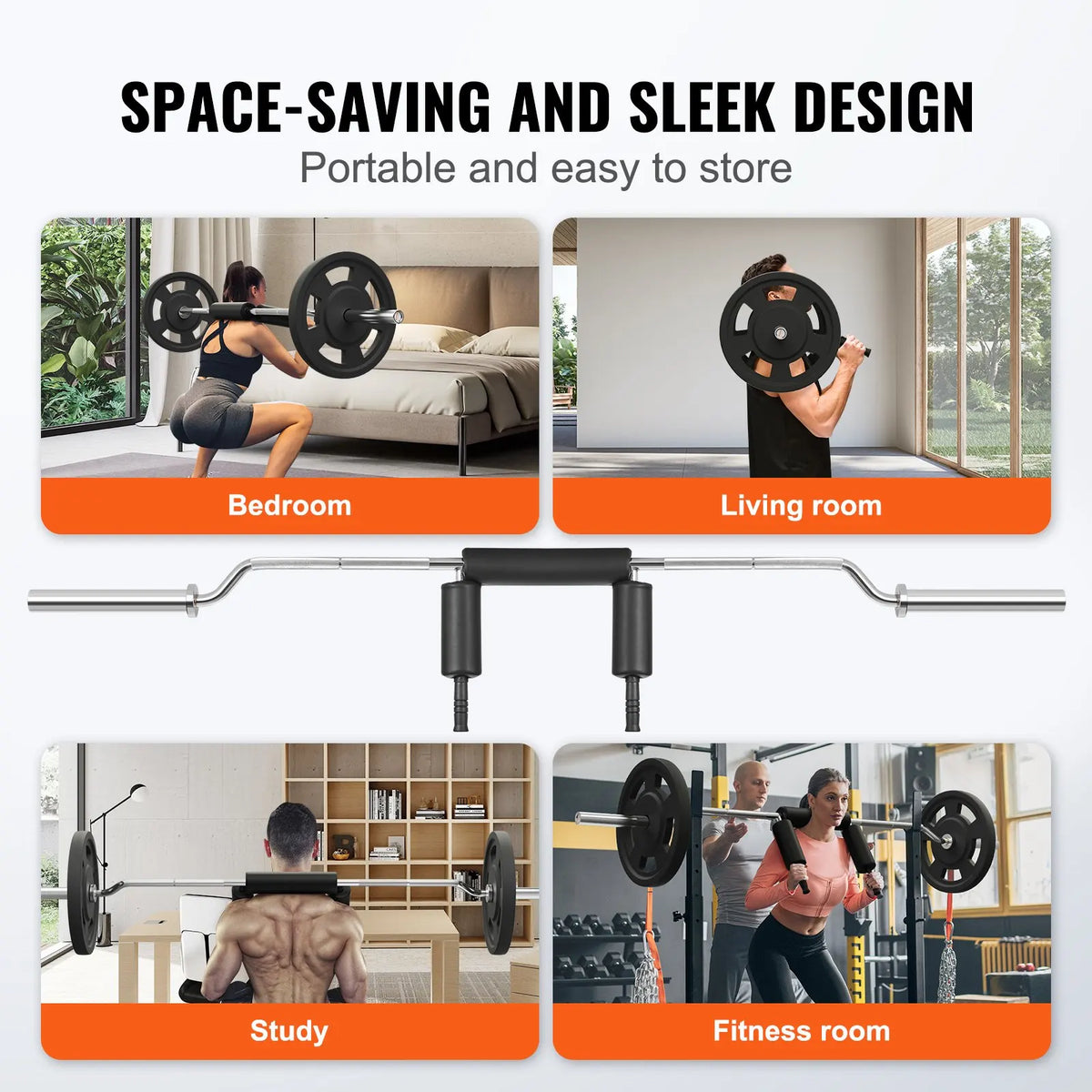 Safety Squat Bar,700 LBS Fitness Squat Bar,Safety Squat Bar Attachment,for Front Squats, Lunges, Rehab, Physical Therapy