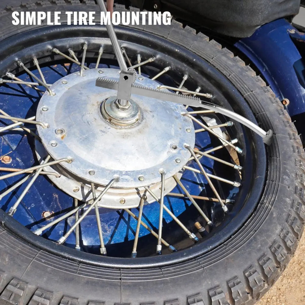 Tire Mounting Tool Motorcycle Tire Changing Tool with 3 PCS Axle Shafts and 1 PC Sleeve for 16" To 21" Wheels Dirt Bike
