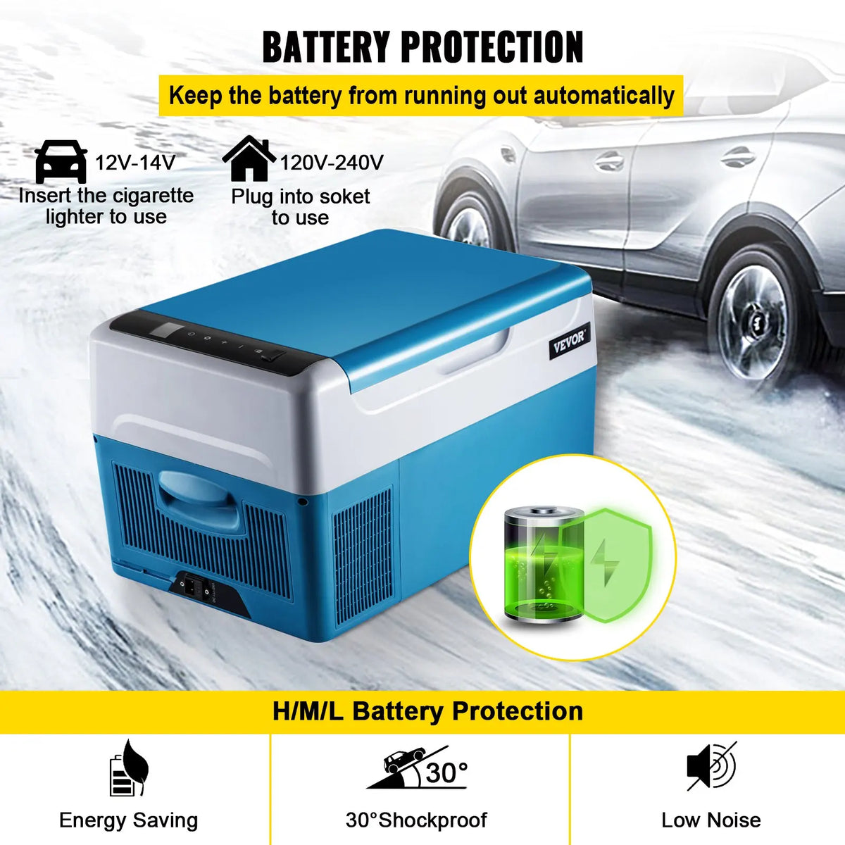 Portable Refrigerator 9L/15L/20L/22L,Mini Portable Freezer Large Capacity Car Refrigerator for Outdoor and Travel