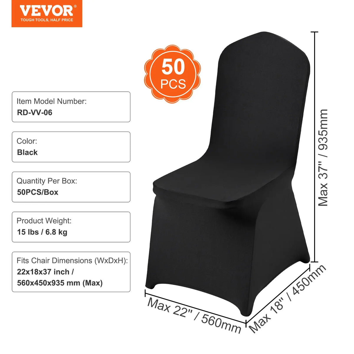Stretch Spandex Folding Chair Covers, Universal Fitted Chair Cover, Removable Washable Protective Slipcovers