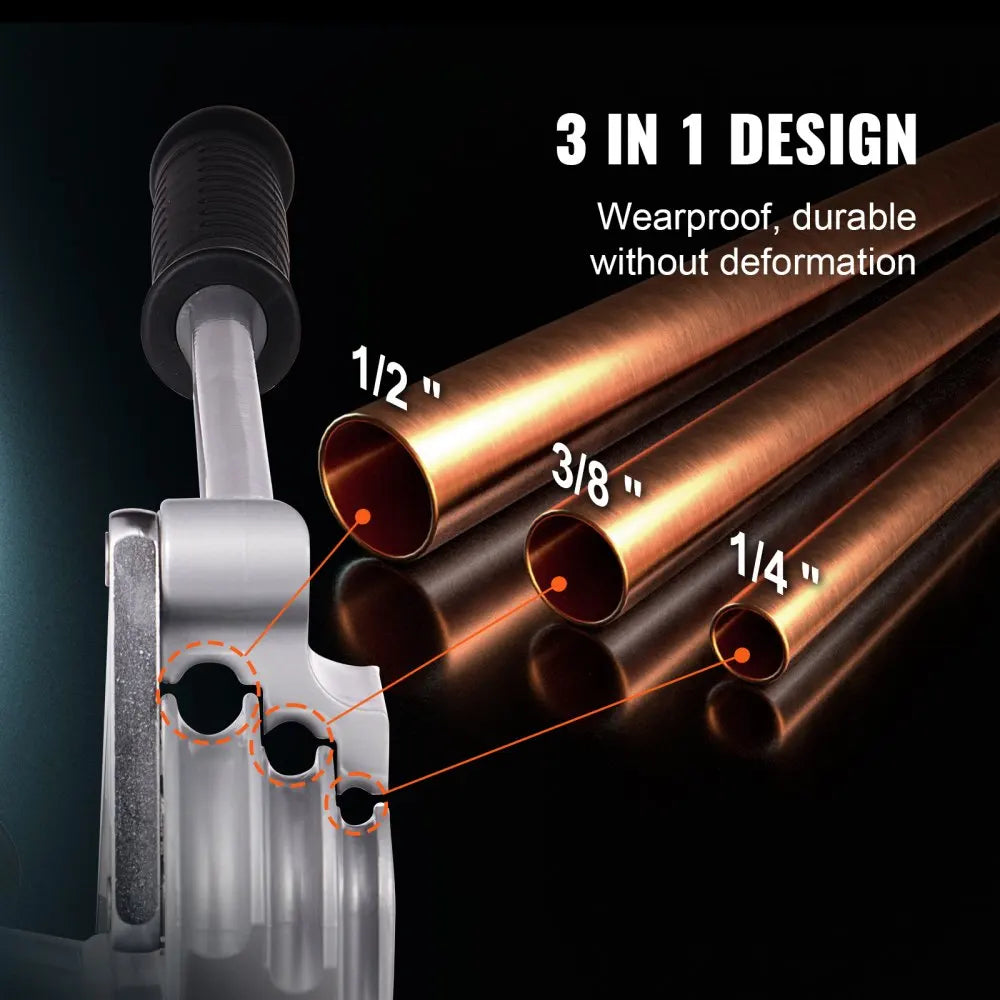 Pipe Tube Bender 3 in 1 Manual Copper Tube Bending Aluminum Pipe Bender Tool for HVAC Air Conditioning Refrigerator Repair