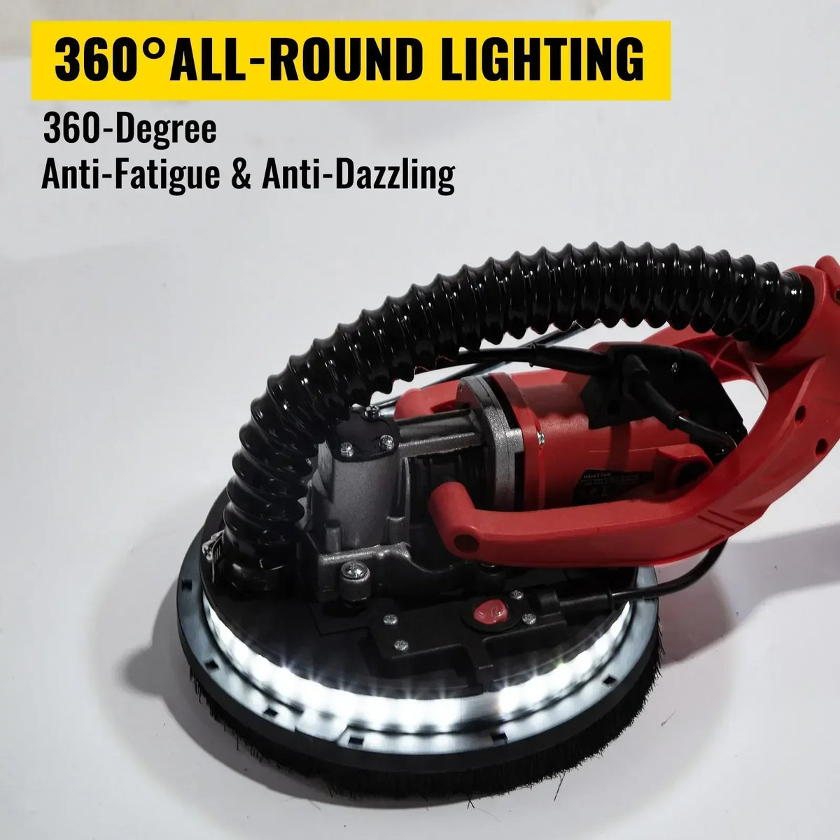 Electric Drywall Polishing Sander 750W Polishing Machine Extendable With LED Strip Light Foldable Electric Drywall Sander